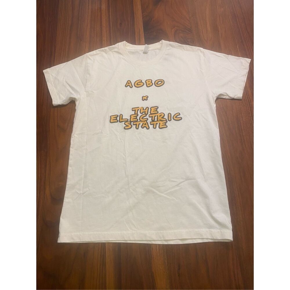 AGBO x The Electric State Men's White Short Sleeve Graphic T-Shirt Size Medium